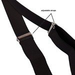 Solid Color Men's Clip-On Suspender Bow Tie Set