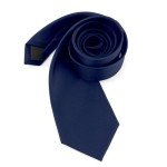 JUNMEISI Solid Navy Blue Tie for Men