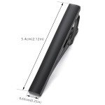 Honey Bear Men's Stainless Steel Tie Clip - Black