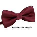 Men's Adjustable Silk Bow Tie - Wine Red