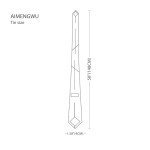 Men's Solid Black Skinny Tie - 1.58" Slim