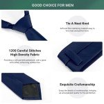 JUNMEISI Solid Navy Blue Tie for Men