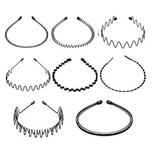 Men's Spiral Hair Bands - 8 Pcs Set