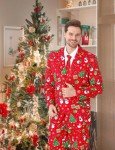 Red Christmas Suit for Men - Funny Xmas Outfit