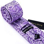 Purple Paisley Silk Tie with Pocket Square & Cufflinks