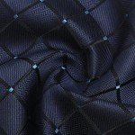 Navy Blue Plaid Men's Tie and Accessories Set