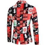 Funny Christmas Blazer for Men, Red Tuxedo