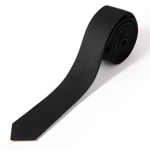 Skinny Black Ties for Men and Women