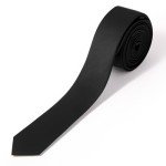 Skinny Black Ties for Men and Women