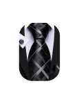 Barry.Wang Men's Striped Silk Tie Set