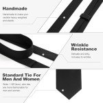 Skinny Black Ties for Men and Women