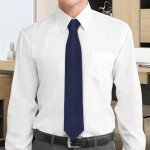 Navy Blue Solid Necktie for Men - 3.15