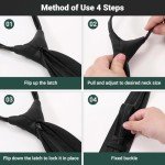 Adjustable Pre-Tied Black Zipper Tie for Men