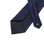 Navy Stripe Floral Tie and Accessories Set