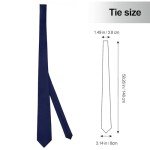 Navy Blue Solid Necktie for Men - 3.15