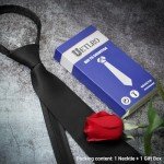 Adjustable Pre-Tied Black Zipper Tie for Men