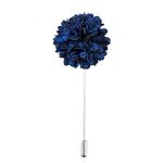 Navy Stripe Floral Tie and Accessories Set