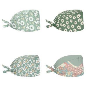 Yuuxorilu Adjustable Scrub Cap Set for Men & Women