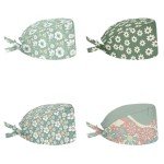 Yuuxorilu Adjustable Scrub Cap Set for Men & Women