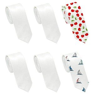 6 Pack Blank Sublimation Neckties for Men