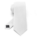 Junmaxroad Solid Black Formal Tie for Men