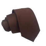 Brown Striped Skinny Tie for Men - 6 cm