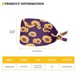 Yuuxorilu Adjustable Scrub Cap Set for Men & Women