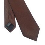 Brown Striped Skinny Tie for Men - 6 cm