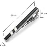 Classic Silver Tie Clips Set for Men
