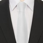 Junmaxroad Solid Black Formal Tie for Men