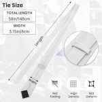 Junmaxroad Solid Black Formal Tie for Men