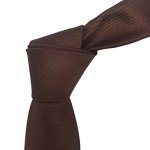 Brown Striped Skinny Tie for Men - 6 cm