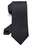 RBOCOTT Men's Black Silk Formal Tie