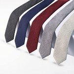 Men's Cotton Solid Stripe Slim Tie - Mix 5