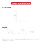 KOOELLE Men's Solid Red Tie and Pocket Square Set