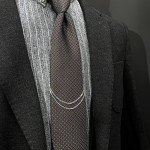 AWOCAN Men's Tie Chains Set - Gold & Silver