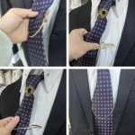 AWOCAN Men's Tie Chains Set - Gold & Silver