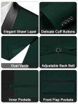 Men's Dark Green Slim Fit 3-Piece Suit Set