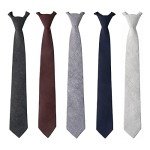 Men's Cotton Solid Stripe Slim Tie - Mix 5