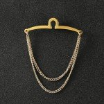 AWOCAN Men's Tie Chains Set - Gold & Silver