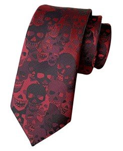 Men's Classic Jacquard Necktie in Black and Wine