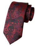 Men's Classic Jacquard Necktie in Black and Wine