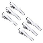 Men's Silver Classic Tie Clips - 6 Pack