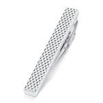 Men's Silver Stainless Steel Tie Clip - Honey Bear