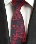 Men's Classic Jacquard Necktie in Black and Wine
