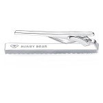 Men's Silver Stainless Steel Tie Clip - Honey Bear