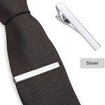 Men's Silver Classic Tie Clips - 6 Pack