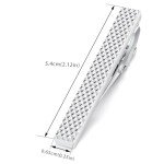 Men's Silver Stainless Steel Tie Clip - Honey Bear