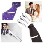Men's Silver Classic Tie Clips - 6 Pack