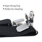 Men's Adjustable X Back Suspenders with Strong Clips